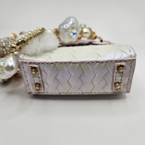 Iridescent Mini Handbag with Charm Bracelet - Picture 2 of 5
